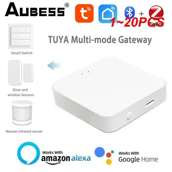 1 ~ 20ШТ Tuya Zigbee Gateway HUB Беспроводной мост для умного дома Smart Life App Дистанционное управление датчиком ZigBee через Alexa