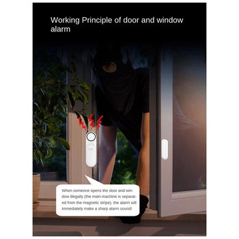 1 комплект Интеллектуальных Дверных Оконных Датчиков Smart Home Дверные Детекторы Дверная И Оконная Охранная Сигнализация Сигнализация Открытия Двери