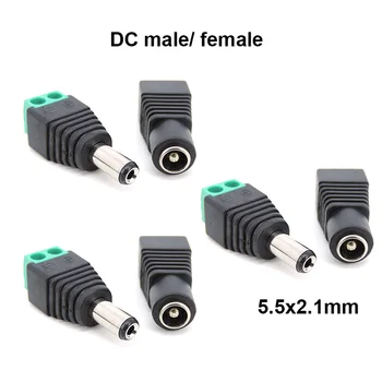 1 Пара/3 пары Штекеров постоянного тока 2.1 мм x 5.5 мм 5.5x2.1 мм Разъем для Подключения кабеля питания Разъем Адаптера Для Камеры видеонаблюдения L1