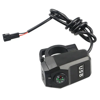 1 ШТ. Автомобильное зарядное устройство USB для электромобиля черного цвета с крючком для шлема, велосипедное снаряжение для зарядки мотоцикла, снаряжение для верховой езды