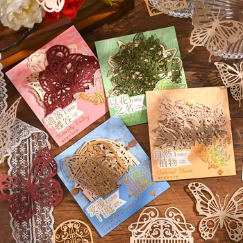 10 листов выдолбленного декора в винтажном художественном стиле вырезки из бумаги бабочки сумка для карточек наклейка 