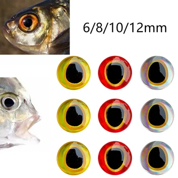 100шт 3D Глаза Диаметром 6 мм 8 мм 10 мм 12 мм Имитация приманки для ловли нахлыстом Гольян Приманка Искусственные рыболовные снасти для глаз своими руками