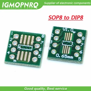 100ШТ TSSOP8 SSOP8 SOP8 к DIP8 Плата Передачи DIP Pin Адаптер Шага Платы TSSOP-8 SSOP-8 SOP-8 к DIP-8