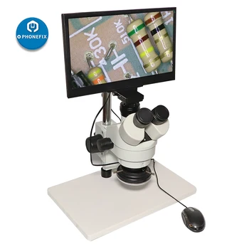 150X Встроенный тринокулярный микроскоп Цифровой Электронный Микроскоп 5MP HD Микроскопы 13,3 