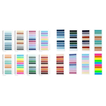 1600шт липких вкладок Книжные вкладки, 80 цветных записываемых липких вкладок Morandi, цветной маркер страницы, прозрачные вкладки для заметок