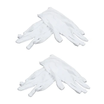 2 белых хлопчатобумажных перчатки, антистатические перчатки, защитные перчатки для работников по дому