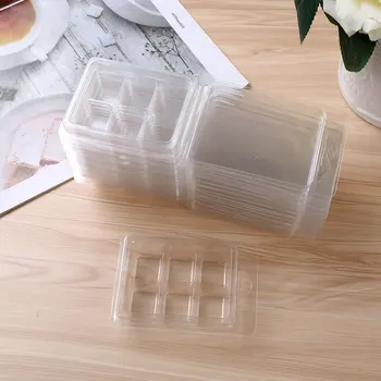 20 Упаковок форм для расплавления воска, Прозрачные пустые пластиковые подставки для расплавления воска для коробок из-под свечей без фитиля
