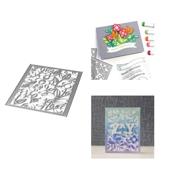2020 Новые 3D штампы для резки металла и скрапбукинга для изготовления бумаги, необычная цветочная рамка для тиснения Stnecil, набор для изготовления карточек без штампов