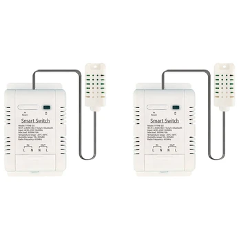 2X Термостат Tuya Smart Wifi с беспроводным управлением 16A с контролем энергопотребления Термостат температуры и влажности