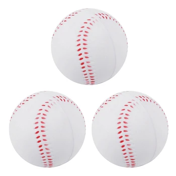 3-кратный спортивный бейсбол с уменьшенным ударом Бейсбольный 10-дюймовый мягкий мяч для взрослых и молодежи для игры, соревнований, тренировок по подаче, ловле