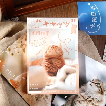 30 Листов / комплект, открытка из серии Half Time, Милый кот, исцеление, поздравительные открытки своими руками, Студенческие канцелярские принадлежности