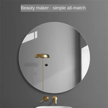 3D зеркальные наклейки на стену, Круглое Квадратное Акриловое зеркало, наклейка на фоне телевизора, декор стены, спальня, ванная комната, зеркало для украшения дома