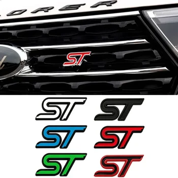 3D Металлические Буквы ST Логотип Гриль Embelm Значок Наклейки На Задний Багажник Для Ford Fiesta Focus ST MK2 MK3 MK4 Kuga Puma Mondeo