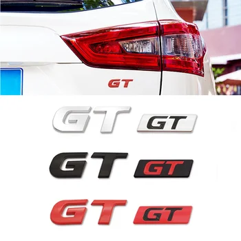 3D Металлический логотип GT Значок заднего багажника Наклейка с эмблемой на крыло кузова для Peugeot Hyundai Ford Mondeo KIA Forte Optima Renaul