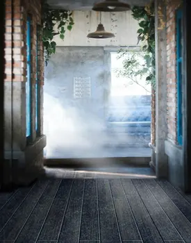 5x7 футов Деревянный пол, винтажные фоны для фотосъемки в комнате с туманом, реквизит для фотосъемки, студийный фон