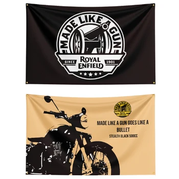 90X150 см 3X5 ФУТОВ, Королевский флаг Энфилдс, Мотоциклетный баннер с принтом из полиэстера для декора