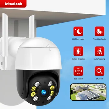 AI Tracking Protect Security Cam iCSee 2K IP Outdoor HD 4MP WiFi Камера наблюдения PTZ-камера H.265 Поддержка Onvif
