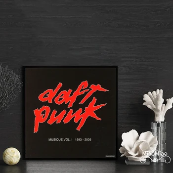 Daft Punk Musique, Vol. 1 Обложка музыкального альбома, плакат, художественная печать на холсте, домашний декор, настенная живопись (без рамки)