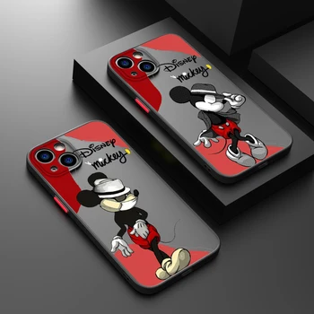 Disney Mickeys Minnie Для iPhone 14 13 12 11 Pro Max XS Max X XR 7 8 Plus Матовый Полупрозрачный Чехол Для Телефона