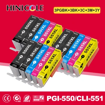 Hinicole 550XL PGI-550 CLI-550 PGI550XL Совместим С Canon Pixma IP7250 MG5450 MG5550 MG5650 MG6450 MG6650 Струйный Принтер