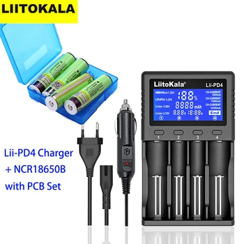 LiitoKala NCR18650B с Печатной платой 3,7 В 3400 мАч 18650 Литий-ионный Аккумулятор с Универсальным Зарядным Устройством Lii-PD4 Smart LCD