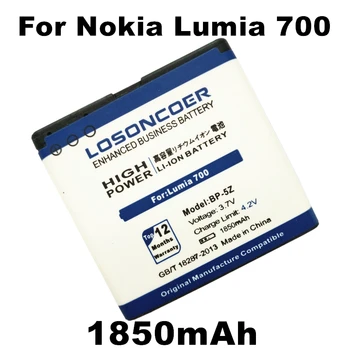 LOSONCOER 1850 мАч BP-5Z Аккумулятор Для Nokia Lumia 700 Zeta N700 Lumia700 Литий-Полимерный Аккумулятор + Номер для отслеживания