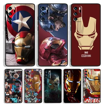 Marvel Iron Man Cool для Huawei Mate 50 40 30 20X 10 Lite P Smart S Z Plus Pro 2021 2020 2019 2018 Черный чехол для телефона