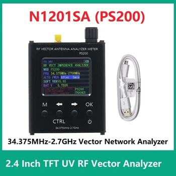 N1201SA + (PS200) 34,375 МГц-2,7 ГГц 2,4-дюймовый TFT-УФ-радиочастотный тестер SMA-K RF Analyzer