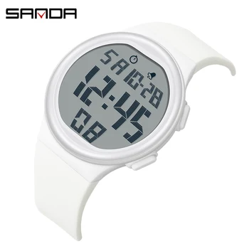 SANDA Outdoor Sport Watch Мужские Часы-Будильник Chrono Clock 5Bar Водонепроницаемые Военные Часы G Style Со Светодиодным дисплеем Цифровые Часы reloj hombre