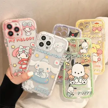 Sanrio hello kitty kuromi melody cinnamoroll Pochacco Светящийся Чехол Для Телефона iPhone 11 12 13 14 Pro Max X Xs Xr Cover