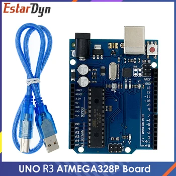 UNO R3 ATMEGA328P Плата Разработки ATMEGA16U2 С USB-Кабелем Diy Starter Kit