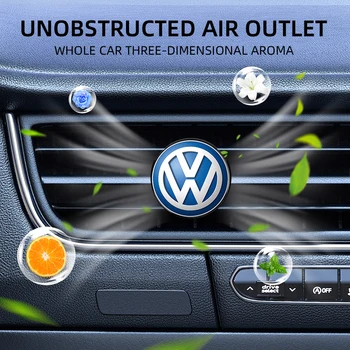 Автомобильный освежитель воздуха, круглая клипса для украшения автомобиля, освежитель воздуха, автомобильный ароматизатор для Volkswagen VW GOLF Polo Tiguan PASSAT JETTA