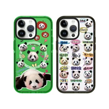Акриловый чехол MagSafe Panda для iPhone 11 12 13 14 15 Pro Max Чехол для iPhone 15 Pro Max