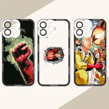 Аниме One Punch Man Чехол для телефона iPhone 12 11 13 14 Pro Max XR XS Max X SE2020 7 8 Plus Case