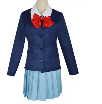 Аниме женский косплей костюм Харуко Акаги, пальто, жилет, рубашка, юбка, костюм с бантом, школьная форма, наряд на Хэллоуин на заказ