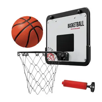 Баскетбольное кольцо со складным ободом, обруч из сплава с автоматическим отскоком Для игры в баскетбол в помещении, Игрушечные Спортивные товары для комнаты отдыха