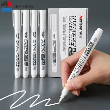 Белый маркер 1 мм Быстросохнущая водостойкая ручка для окраски шин, ручка для подкраски шин
