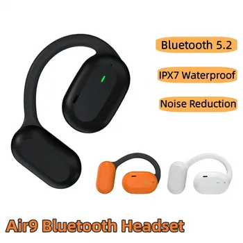 Беспроводная Bluetooth-гарнитура Air 9 TWS, наушники с костной проводимостью Не в ухе, игровые спортивные наушники с тяжелыми басами и шумоподавлением.