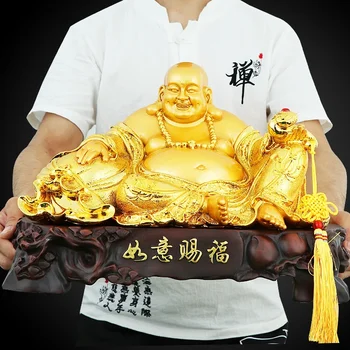 большая статуя Будды Руи Майтрейи, скульптура из смолы современного искусства, китайские Счастливые Украшения, статуя для украшения дома, гостиной, офиса