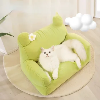 Большой диван-кровать для кошек, кровать для домашних животных, супер удобная кровать для собак с износостойким дизайном, которую можно стирать в машине, и нескользящим дном, кровать для собак и кошек