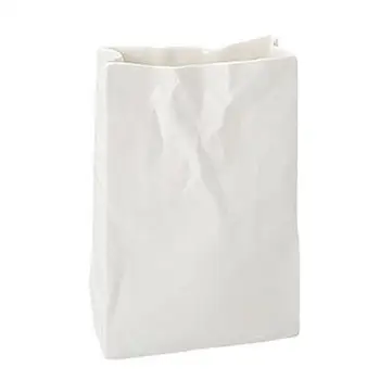 Бумажный Пакет Crinkle Керамическая Ваза Бумажный Пакет В Форме Вазы Для Цветов Перерабатываемый Бисквитный Хлеб Навынос Экологический Бумажный Пакет Для Дома