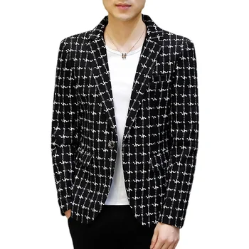Бутик мужской повседневный джентльмен британский стиль индивидуальность маленький костюм платье для выступлений Корейская версия мода Лучший мужчина тонкое пальто