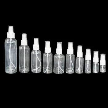 Бутылки многоразового использования объемом 5-200 мл, дорожный прозрачный пластиковый флакон для духов, распылитель, пустой маленький распылитель, не содержит токсичных веществ и безопасен