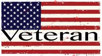 Виниловая наклейка на окно автомобиля ветеранов американского флага-Патриотическая наклейка на бампер-Военная наклейка