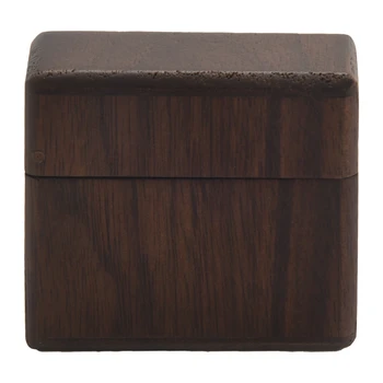 Винтажная деревянная коробка для обручальных колец Предложение Деревянная шкатулка для ювелирных изделий ручной работы Свадебная Переносная коробка для хранения из массива дерева