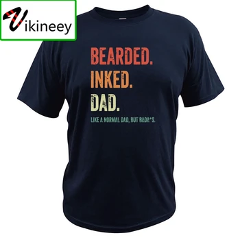Винтажная футболка Bearded с надписью Dad Funny for Daddy PaPa, размер ЕС, 100% Хлопок, Мягкий круглый вырез, высококачественные футболки