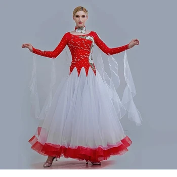 Высококачественное Платье Для Бальных Танцев Big Swing Women Performance Современный Вальс Танго Стандартное Платье Костюмы