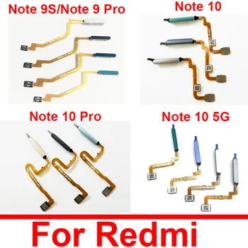 Гибкий кабель Кнопки Home Для Xiaomi Redmi Note 9 9S 9Pro Note 10 Pro 4G 5G Отпечаток пальца с Сенсорным Датчиком Кнопки Питания Гибкая Лента