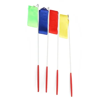 Гимнастические ленты с пластиковыми ручками (разные цвета)