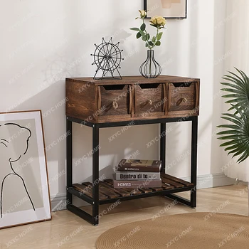 Декоративный шкаф в стиле ретро, Железный художественный комод, Шкафчик для хранения, Длинный стол Zixuan